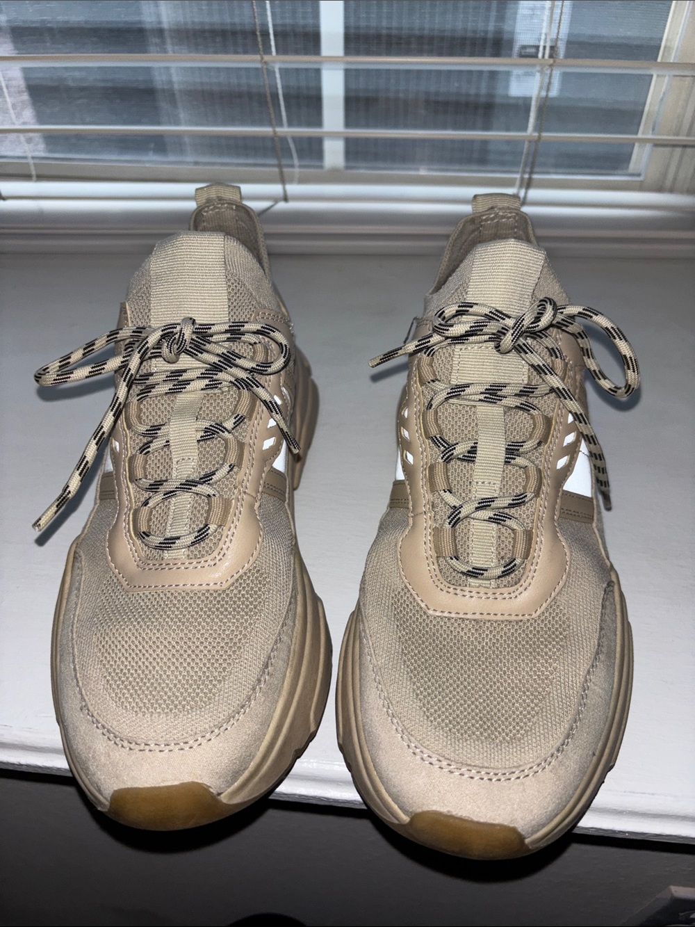 H&M Beige Women's Chunky Lace-Up Sneakers